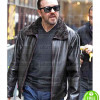 AFTER LIFE RICKY GERVAIS (TONY JOHNSON) BLACK LEATHER JACKET