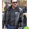 AFTER LIFE RICKY GERVAIS (TONY JOHNSON) BLACK LEATHER JACKET AFTER LIFE RICKY GERVAIS (TONY JOHNSON) BLACK LEATHER JACKET