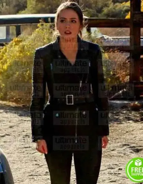 AGENTS OF SHIELD CHLOE BENNET (SKYE JOHNSON) LEATHER COAT