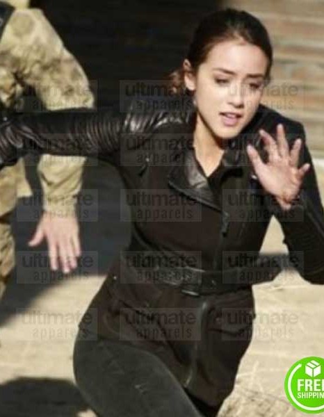AGENTS OF SHIELD CHLOE BENNET (SKYE JOHNSON) LEATHER COAT