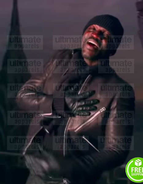 AKON LONELY ISLAND BLACK LEATHER JACKET AKON LONELY ISLAND BLACK LEATHER JACKET