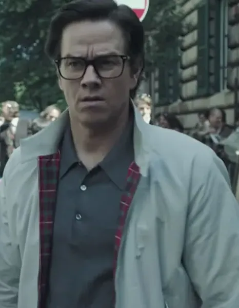 ALL THE MONEY IN THE WORLD MARK WAHLBERG WHITE JACKET ALL THE MONEY IN THE WORLD MARK WAHLBERG WHITE JACKET