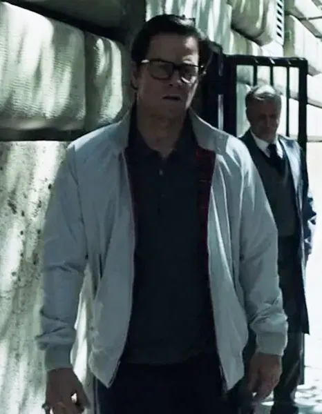 ALL THE MONEY IN THE WORLD MARK WAHLBERG WHITE JACKET ALL THE MONEY IN THE WORLD MARK WAHLBERG WHITE JACKET