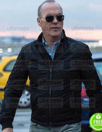 AMERICAN ASSASSIN MICHAEL KEATON (STAN HURLEY) BLACK STAIN JACKET