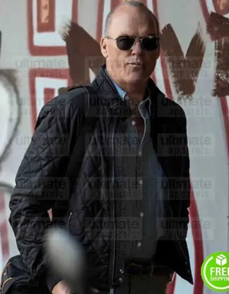 AMERICAN ASSASSIN MICHAEL KEATON (STAN HURLEY) BLACK STAIN JACKET