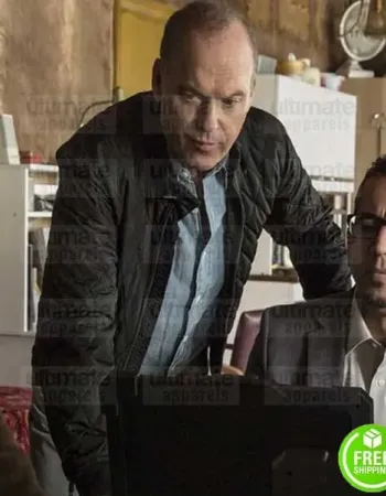 AMERICAN ASSASSIN MICHAEL KEATON (STAN HURLEY) BLACK STAIN JACKET