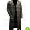 AMERICAN GANGSTER DENZEL WASHINGTON (FRANK LUCAS) BLACK LEATHER COAT