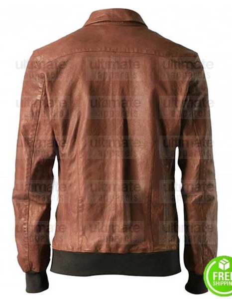 AMERICAN HORROR STORY WES BENTLY (JOHN LOWE) BOMBER LEATHER JACKET AMERICAN HORROR STORY WES BENTLY (JOHN LOWE) BOMBER LEATHER JACKET