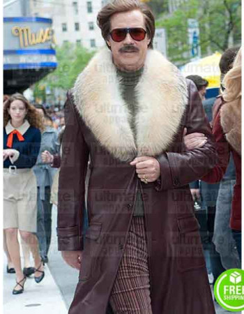 ANCHORMAN 2 THE LEGEND CONTINUES WILL FERRELL RON BURGUNDY TRENCH COAT