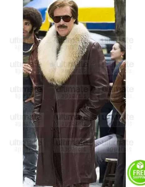 ANCHORMAN 2 THE LEGEND CONTINUES WILL FERRELL RON BURGUNDY TRENCH COAT