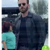 CHRIS EVANS APPLE EVENT 2019 BLACK LEATHER JACKET