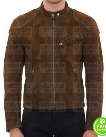 ARROW SEASON 3 COLTON HAYNES (ROY HARPER) BROWN SUEDE JACKET