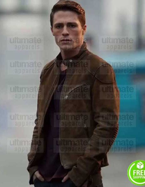 ARROW SEASON 3 COLTON HAYNES (ROY HARPER) BROWN SUEDE JACKET ARROW SEASON 3 COLTON HAYNES (ROY HARPER) BROWN SUEDE JACKET