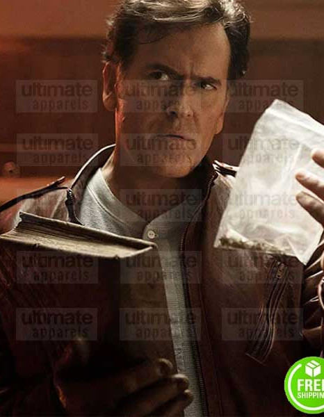 ASH VS EVIL DEAD BRUCE CAMPBELL (ASHLEY WILLIAMS) BROWN LEATHER JACKET ASH VS EVIL DEAD BRUCE CAMPBELL (ASHLEY WILLIAMS) BROWN LEATHER JACKET
