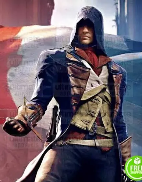 ASSASSIN'S CREED UNITY ARNO DORIAN CLOAK COSPLAY COSTUME COAT ASSASSIN'S CREED UNITY ARNO DORIAN CLOAK COSPLAY COSTUME COAT