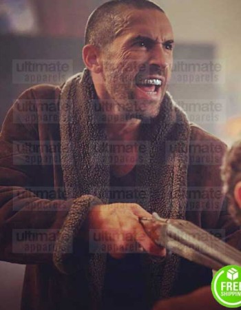 AVENGEMENT SCOTT ADKINS (CAIN BURGESS) BROWN SUEDE LEATHER COAT