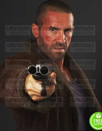 AVENGEMENT SCOTT ADKINS (CAIN BURGESS) BROWN SUEDE LEATHER COAT