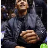 BARAK OBAMA BLACK SATIN BOMBER JACKET