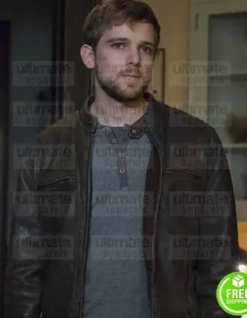 BATES MOTEL MAX THIERIOT (DYLAN MASSETT) BROWN LEATHER JACKET