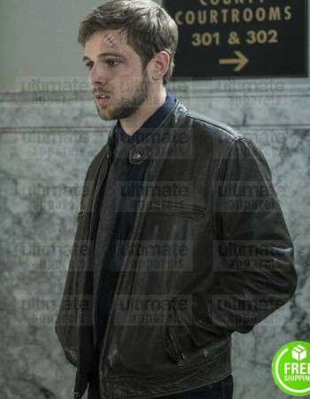 BATES MOTEL MAX THIERIOT (DYLAN MASSETT) BROWN LEATHER JACKET BATES MOTEL MAX THIERIOT (DYLAN MASSETT) BROWN LEATHER JACKET