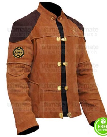 BATTLESTAR COLONIAL WARRIOR (VIPER PILOT) BROWN SUEDE LEATHER JACKET BATTLESTAR COLONIAL WARRIOR (VIPER PILOT) BROWN SUEDE LEATHER JACKET