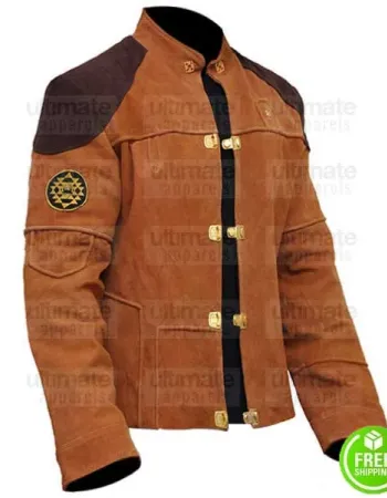 BATTLESTAR COLONIAL WARRIOR (VIPER PILOT) BROWN SUEDE LEATHER JACKET BATTLESTAR COLONIAL WARRIOR (VIPER PILOT) BROWN SUEDE LEATHER JACKET