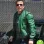 BEN AFFLECK GREEN BOMBER LEATHER JACKET