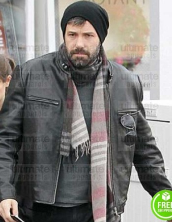 BEN AFFLECK BLACK LEATHER JACKET