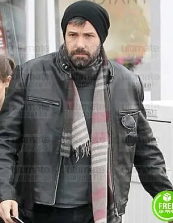 BEN AFFLECK BLACK LEATHER JACKET