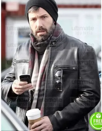 BEN AFFLECK BLACK LEATHER JACKET