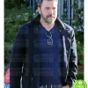 BEN AFFLECK BLUE WOOL COAT