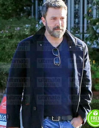 BEN AFFLECK BLUE WOOL COAT BEN AFFLECK BLUE WOOL COAT