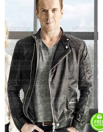 BILLIONS DAMIAN LEWIS BLACK LEATHER JACKET