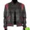 BLACK AND RED LEATHER VARSITY JACKET