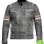 BLACK DISTRESSED LEATHER WITH STRIPES JACKET