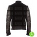 BLACK SUEDE WITH COWHIDE SLEEVES LEATHER BOMBER JACKET