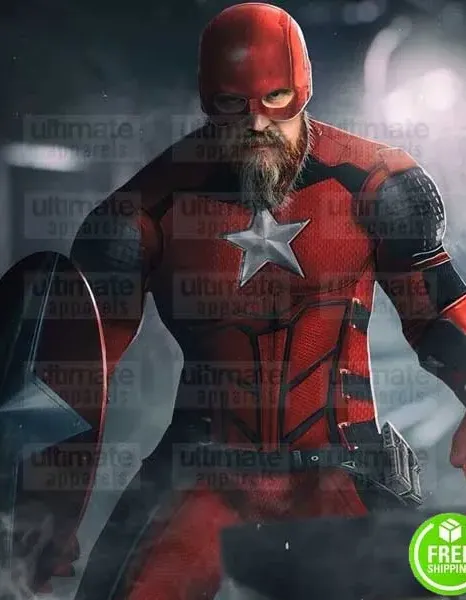 BLACK WIDOW DAVID HARBOUR (RED GUARDIAN / ALEXEI SHOSTAKOV) LEATHER COSTUME JACKET
