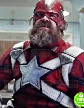BLACK WIDOW DAVID HARBOUR (RED GUARDIAN / ALEXEI SHOSTAKOV) LEATHER COSTUME JACKET