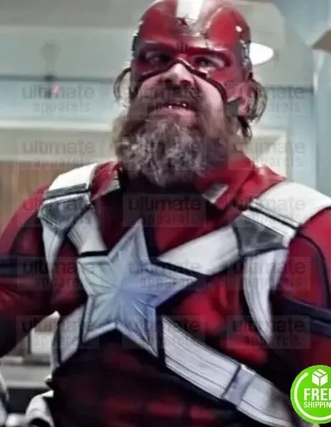 BLACK WIDOW DAVID HARBOUR (RED GUARDIAN / ALEXEI SHOSTAKOV) LEATHER COSTUME JACKET