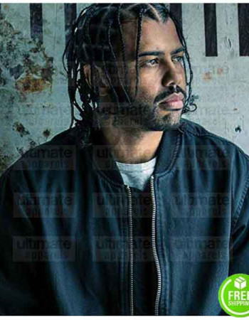 BLINDSPOTTING DAVEED DIGGS (COLLINS) BLACK BOMBER JACKET