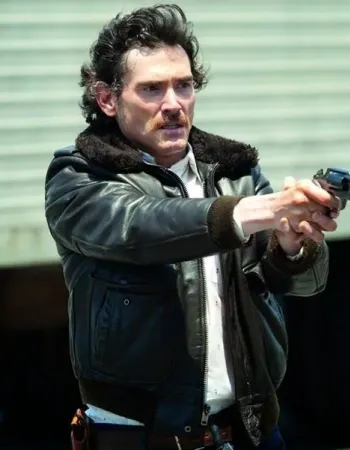BLOOD TIES BILLY CRUDUP BOMBER FUR COLLAR JACKET BLOOD TIES BILLY CRUDUP BOMBER FUR COLLAR JACKET