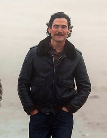BLOOD TIES BILLY CRUDUP BOMBER FUR COLLAR JACKET