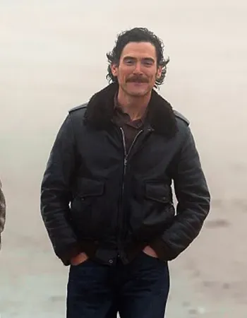 BLOOD TIES BILLY CRUDUP BOMBER FUR COLLAR JACKET