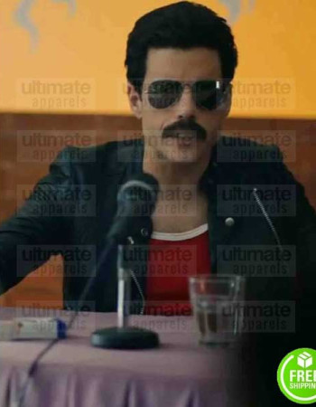 BOHEMIAN RHAPSODY RAMI MALEK (FREDDIE MERCURY) BLACK LEATHER JACKET BOHEMIAN RHAPSODY RAMI MALEK (FREDDIE MERCURY) BLACK LEATHER JACKET