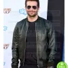 BRADLEY COOPER GREEN BOMBER LEATHER JACKET