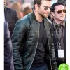 BRADLEY COOPER GREEN BOMBER LEATHER JACKET