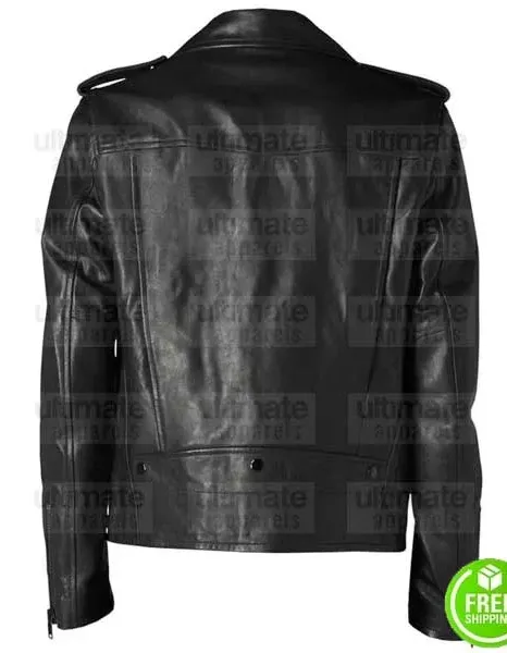 BRANDO BLACK BIKER LEATHER JACKET BRANDO BLACK BIKER LEATHER JACKET