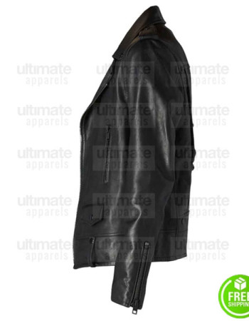 BRANDO BLACK BIKER LEATHER JACKET