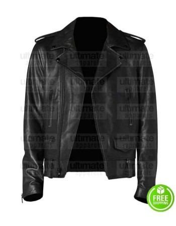 BRANDO BLACK BIKER LEATHER JACKET