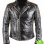 MEN'S BRANDO STYLE BLACK DISTRESSED BIKER LEATHER JACKET